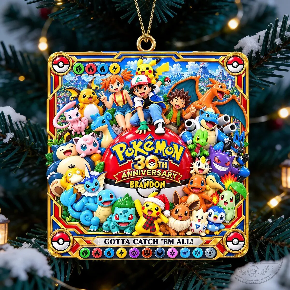 Gotta Catch Em All Christmas Ornament - 30th Anniversary of Pokemon