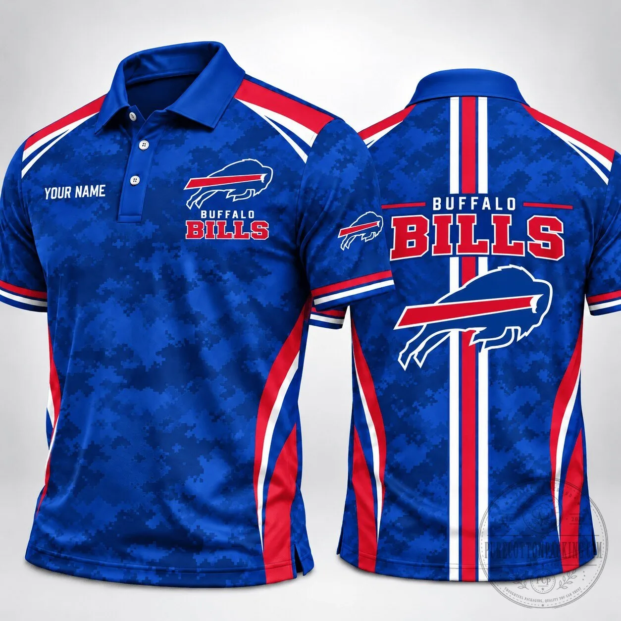 Buffalo Bills Polo Shirt Personalized NFL Football Fan Apparel