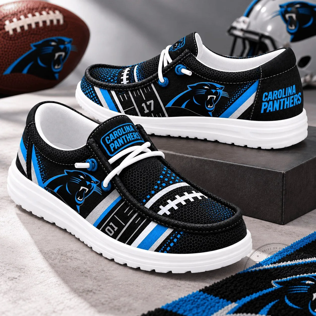 Carolina Panthers NFL Team Pride Game Day Ready Loafer Shoes for Men and Women 1 Carolina Panthers NFL Team Pride Game Day Ready Loafer Shoes for Men and Women