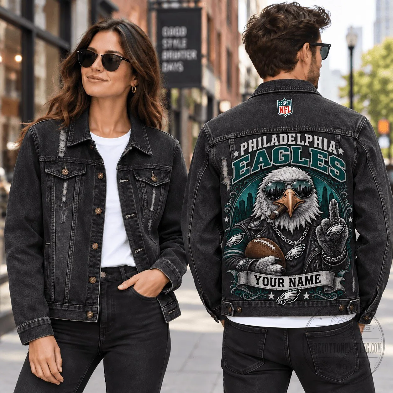 Philadelphia Eagles NFL Denim Jacket for Men and Women