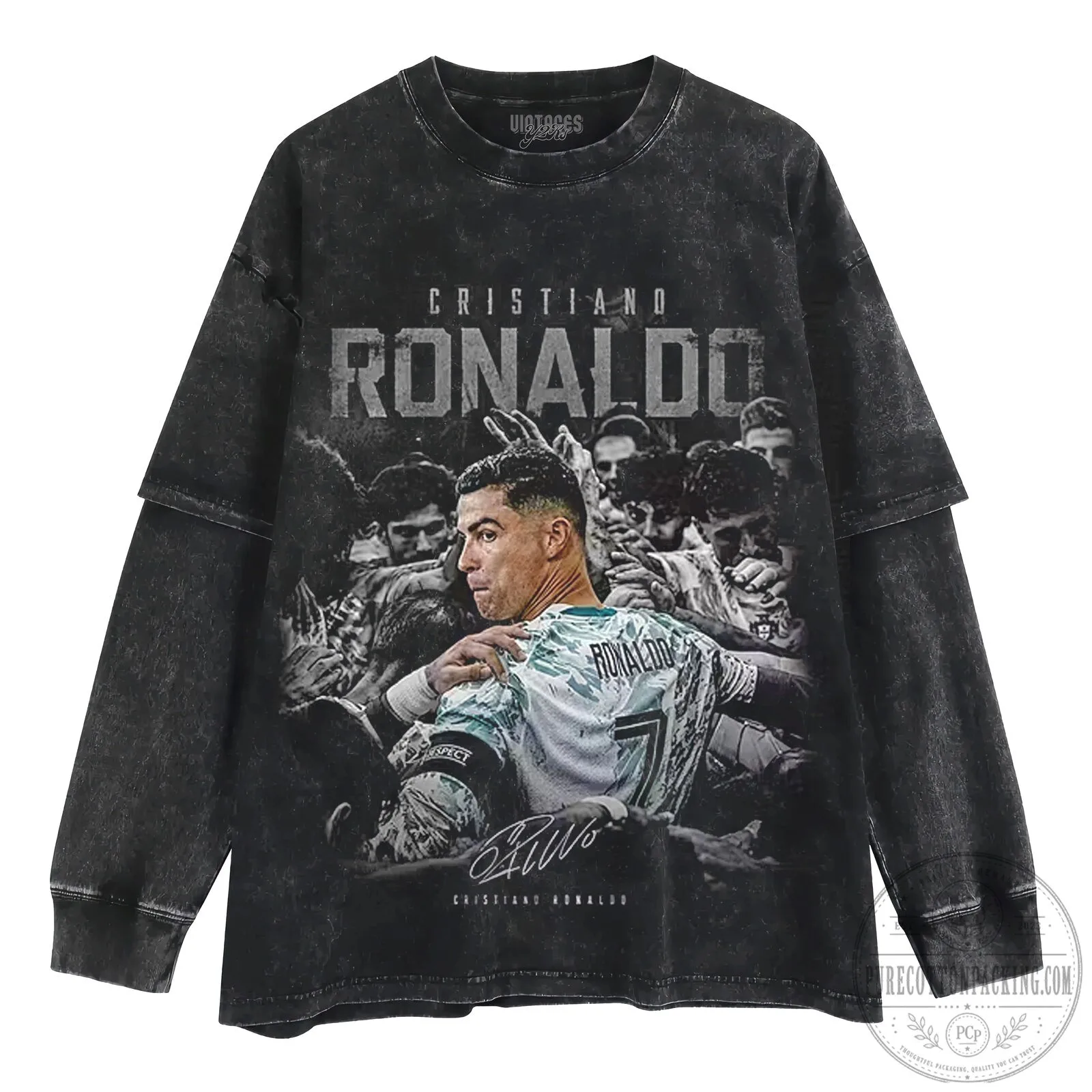 Cristiano Ronaldo Football Legend Graphic Print Black Short Sleeve T-Shirt 10 Cristiano Ronaldo Football Legend Graphic Print Black Short Sleeve T-Shirt