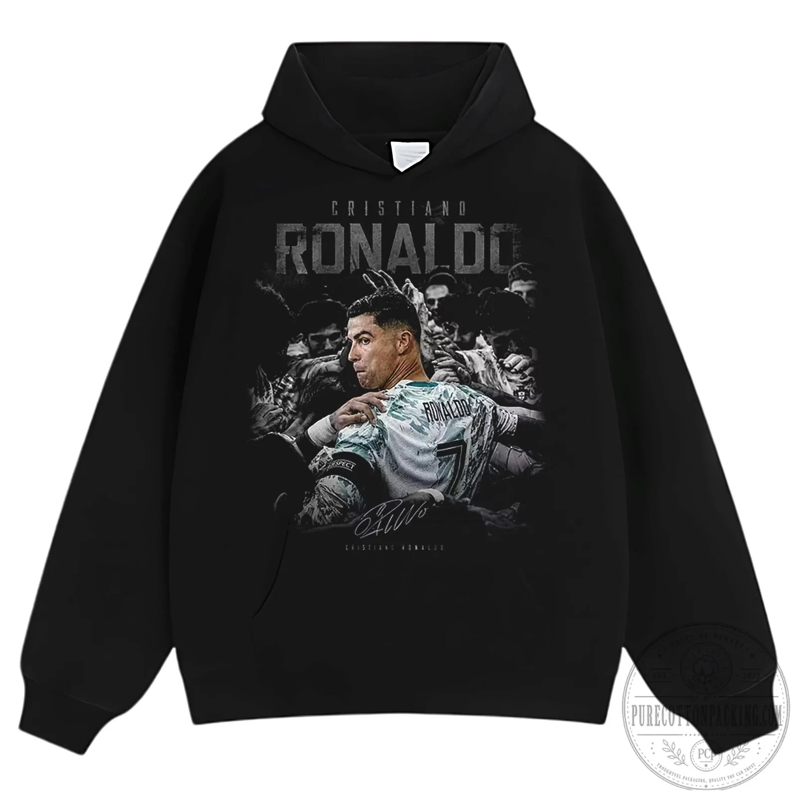 Cristiano Ronaldo Football Legend Graphic Print Black Short Sleeve T-Shirt 13 Cristiano Ronaldo Football Legend Graphic Print Black Short Sleeve T-Shirt