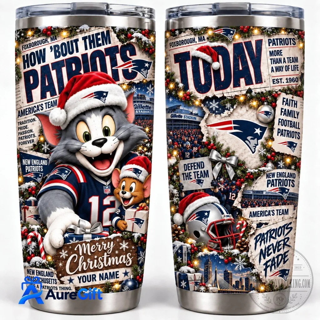 new-england-patriots-christmas-tom-and-jerry-football-team-stainless-steel-tumbler-featured New England Patriots Christmas Tom and Jerry Football Team Stainless Steel Tumbler
