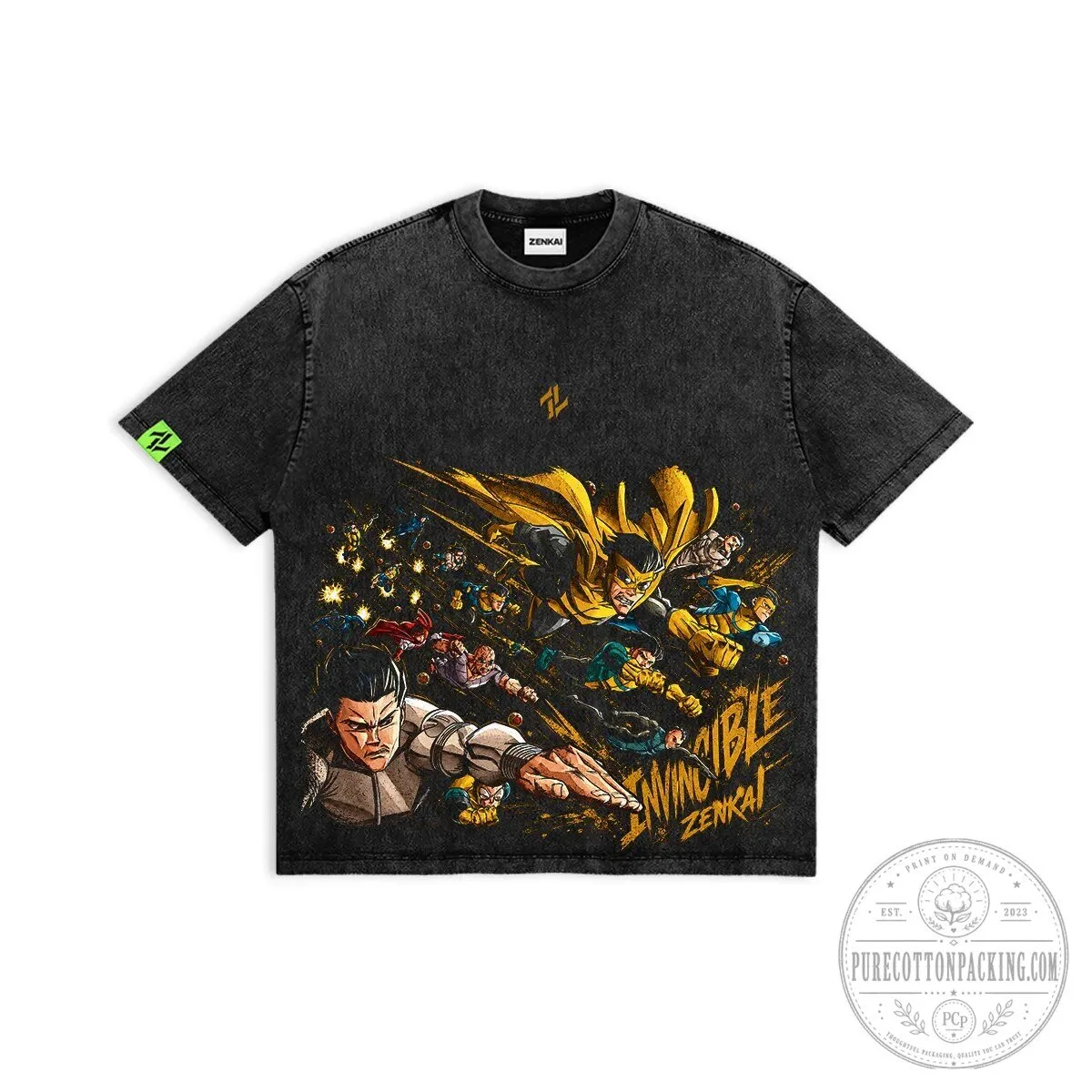 Invincible Atom Eve Omni-Man Mark Grayson Battle Scene T-Shirt