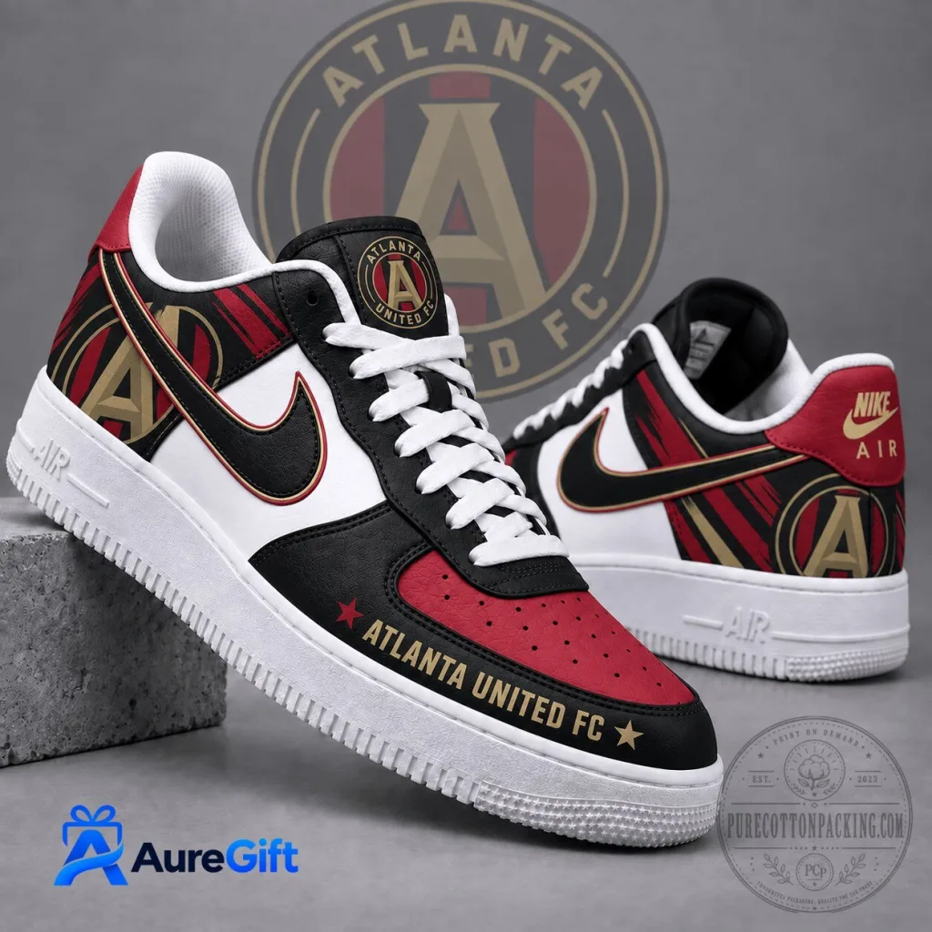 Atlanta United Football Club Personalized Christmas Air Force One Sneakers Atlanta United Football Club Personalized Christmas Air Force One Sneakers