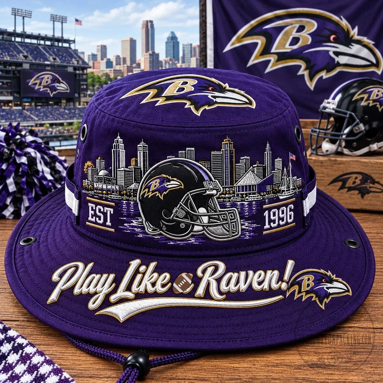 Boonie Hat for Baltimore Ravens Football Fans
