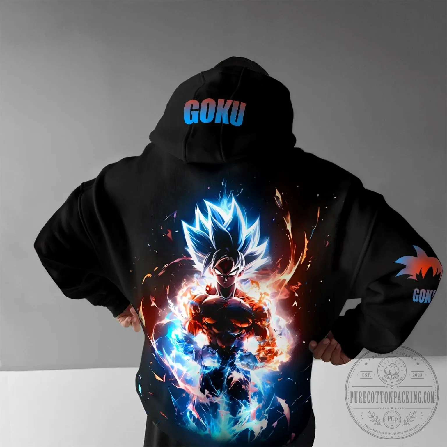 Dragon Ball Z Super Saiyan Goku Ultra Instinct Power Up Black Hoodie