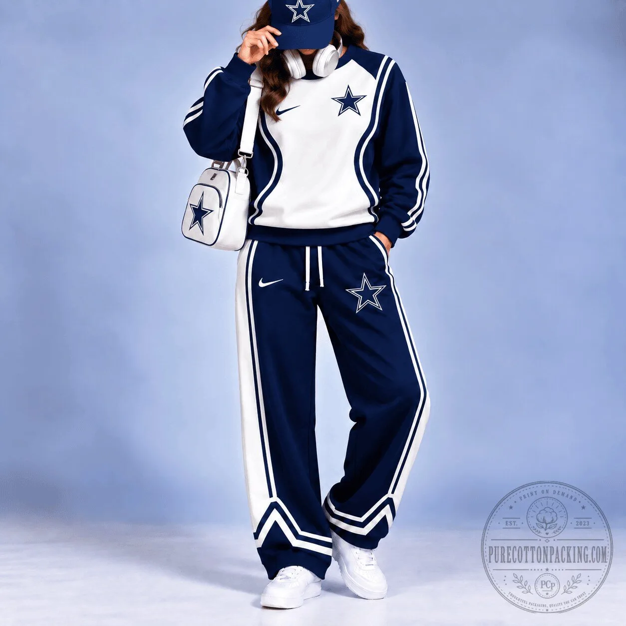 Dallas Cowboys National Football League Team Logo Color Block Sweatshirt and Pants Set