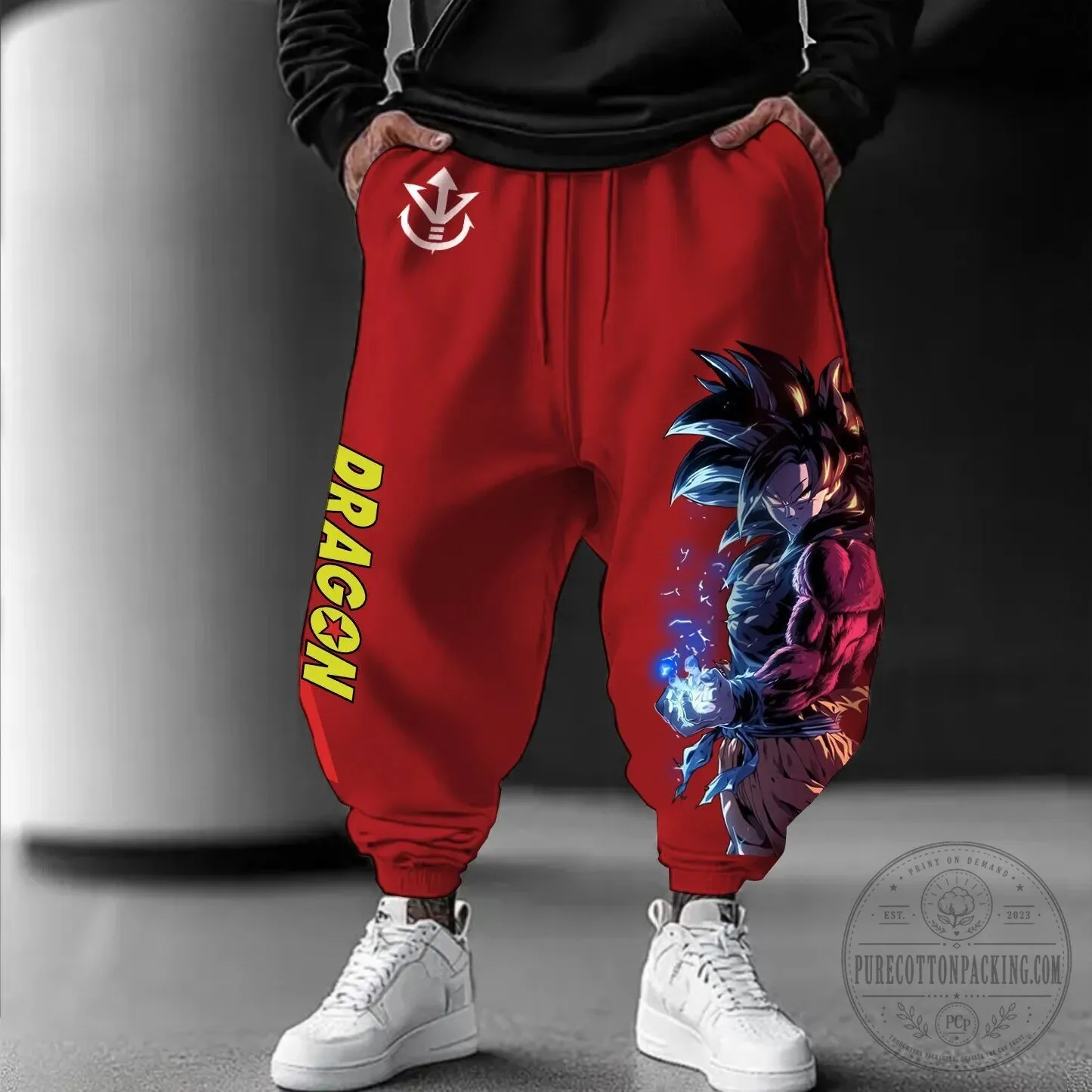 Dragon Ball Z Goku Super Saiyan Red Casual Jogger Pants