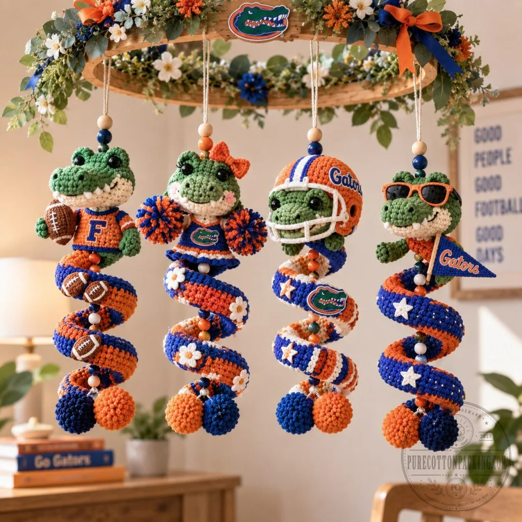 Florida Gators Football Team Crochet Wind Spinner Florida Gators Football Team Crochet Wind Spinner