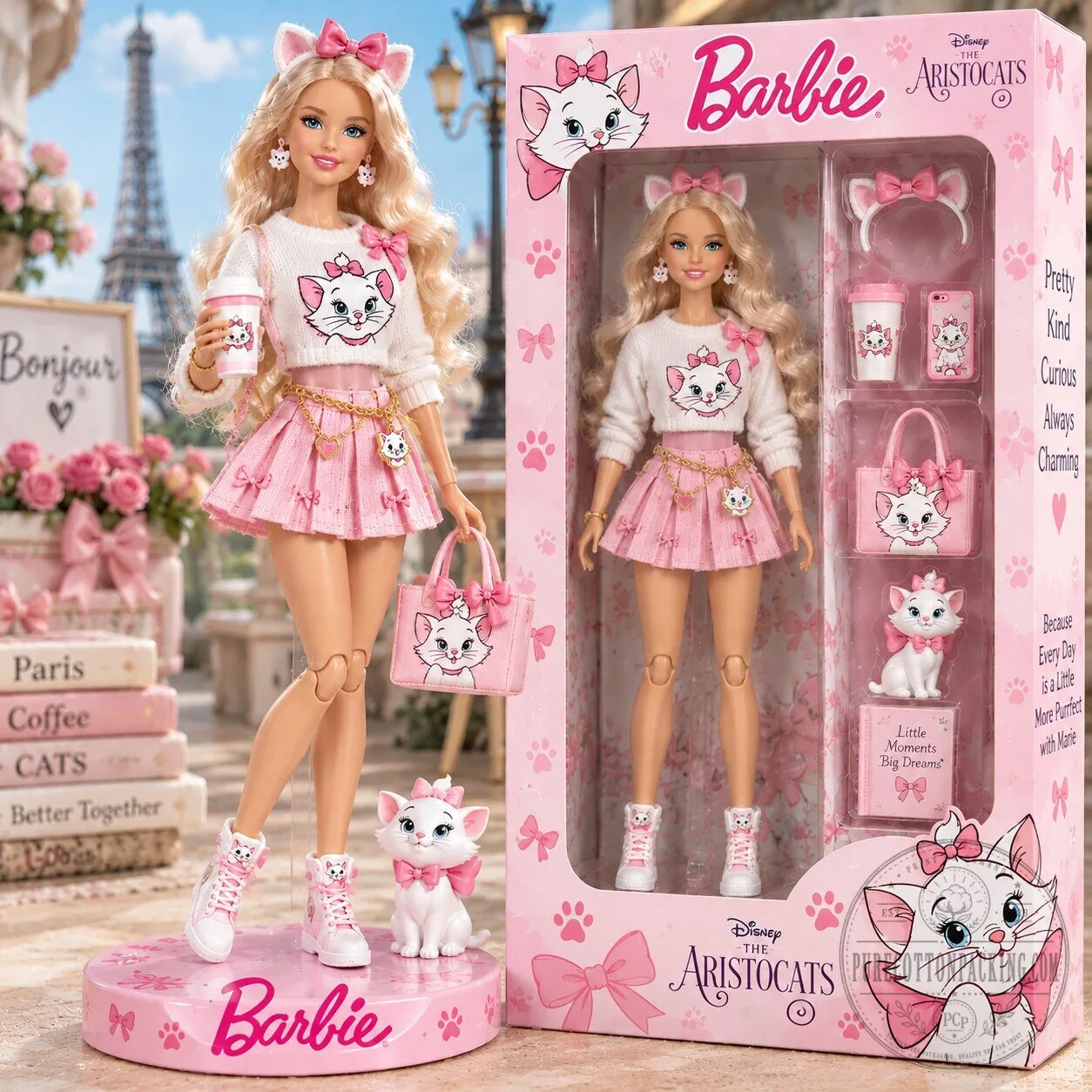 Barbie Disney The Aristocats Marie Commemorative Figure Doll Set