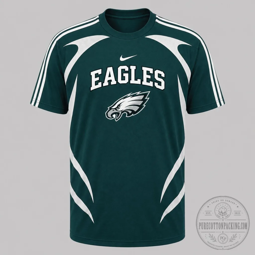 Philadelphia Eagles Football Team Logo Dark Green Sports T-Shirt Philadelphia Eagles Football Team Logo Dark Green Sports T-Shirt