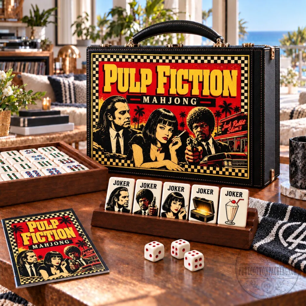 Pulp Fiction Mahjong Game Set with Storage Case and Tiles Pulp Fiction Mahjong Game Set with Storage Case and Tiles