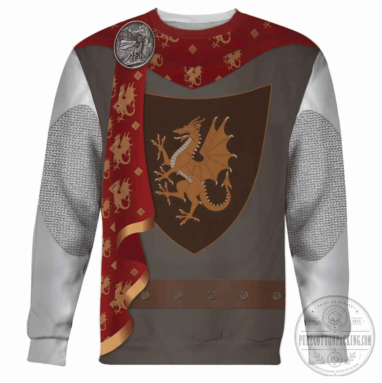 King Arthur Pendragon Dragon Crest Medieval Fantasy Costume Hoodie Sweatshirt 12 King Arthur Pendragon Dragon Crest Medieval Fantasy Costume Hoodie Sweatshirt