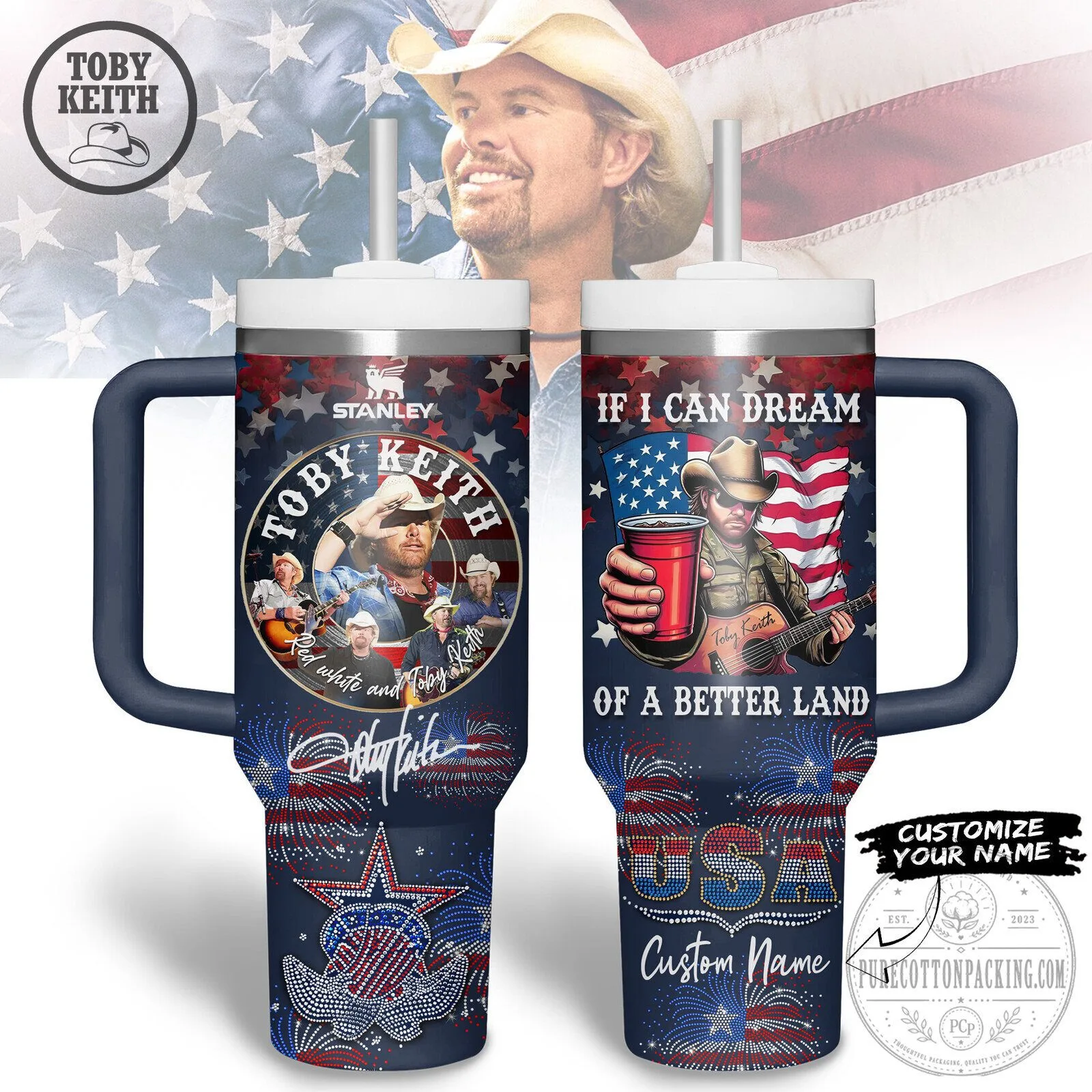 Toby Keith If I Can Dream Of A Better Land Country Music Tumbler