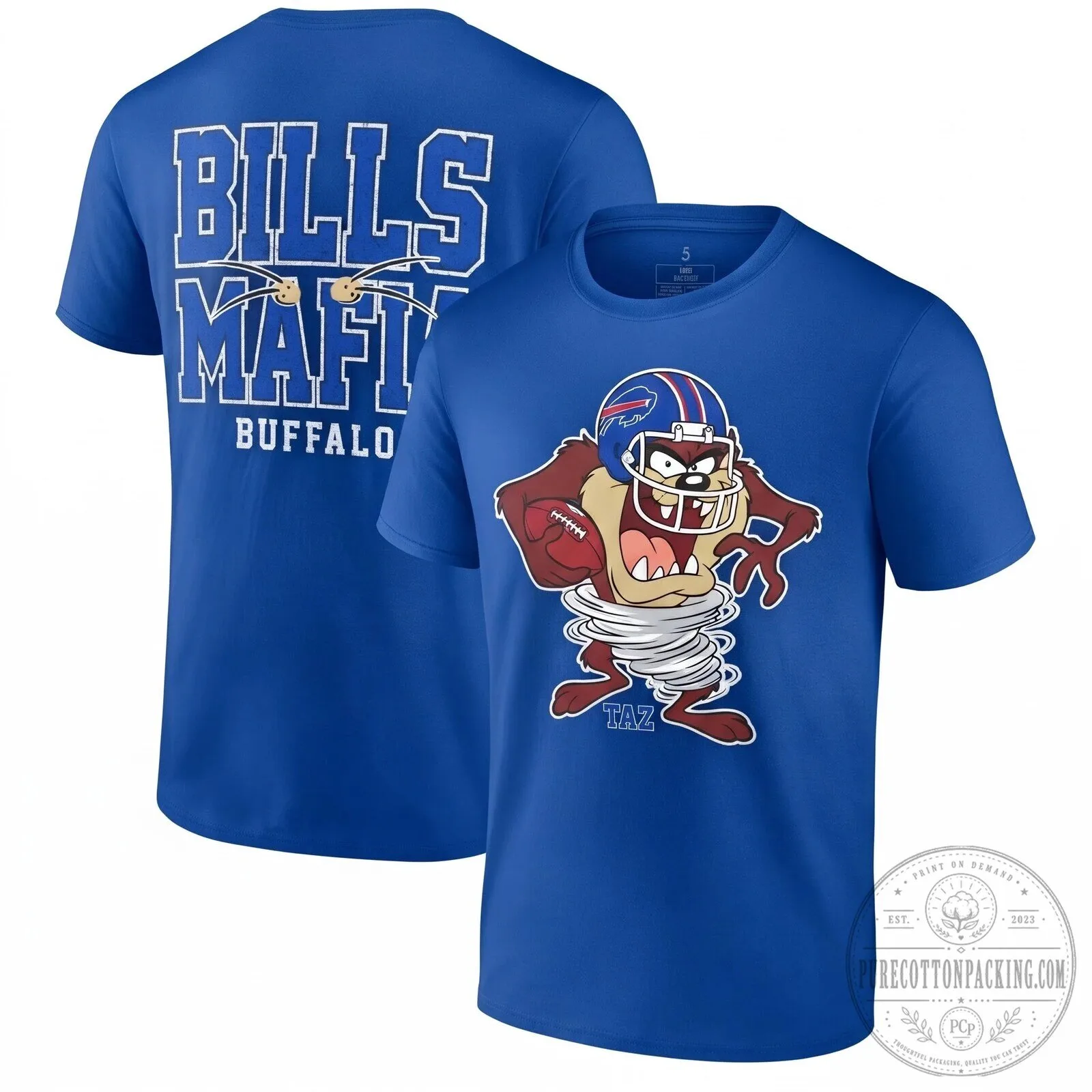 Buffalo Bills Tazmanian Devil Looney Tunes Football Mafia Graphic T-Shirt 11 Buffalo Bills Tazmanian Devil Looney Tunes Football Mafia Graphic T-Shirt