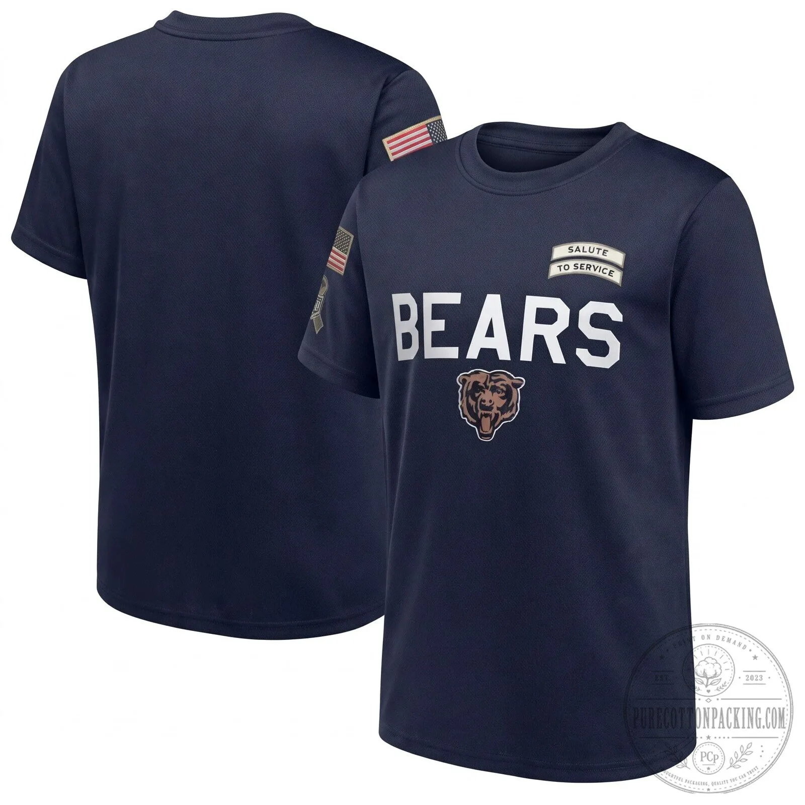 Chicago Bears Salute To Service 2026 Edition Military Green T-Shirt 9 Chicago Bears Salute To Service 2026 Edition Military Green T-Shirt