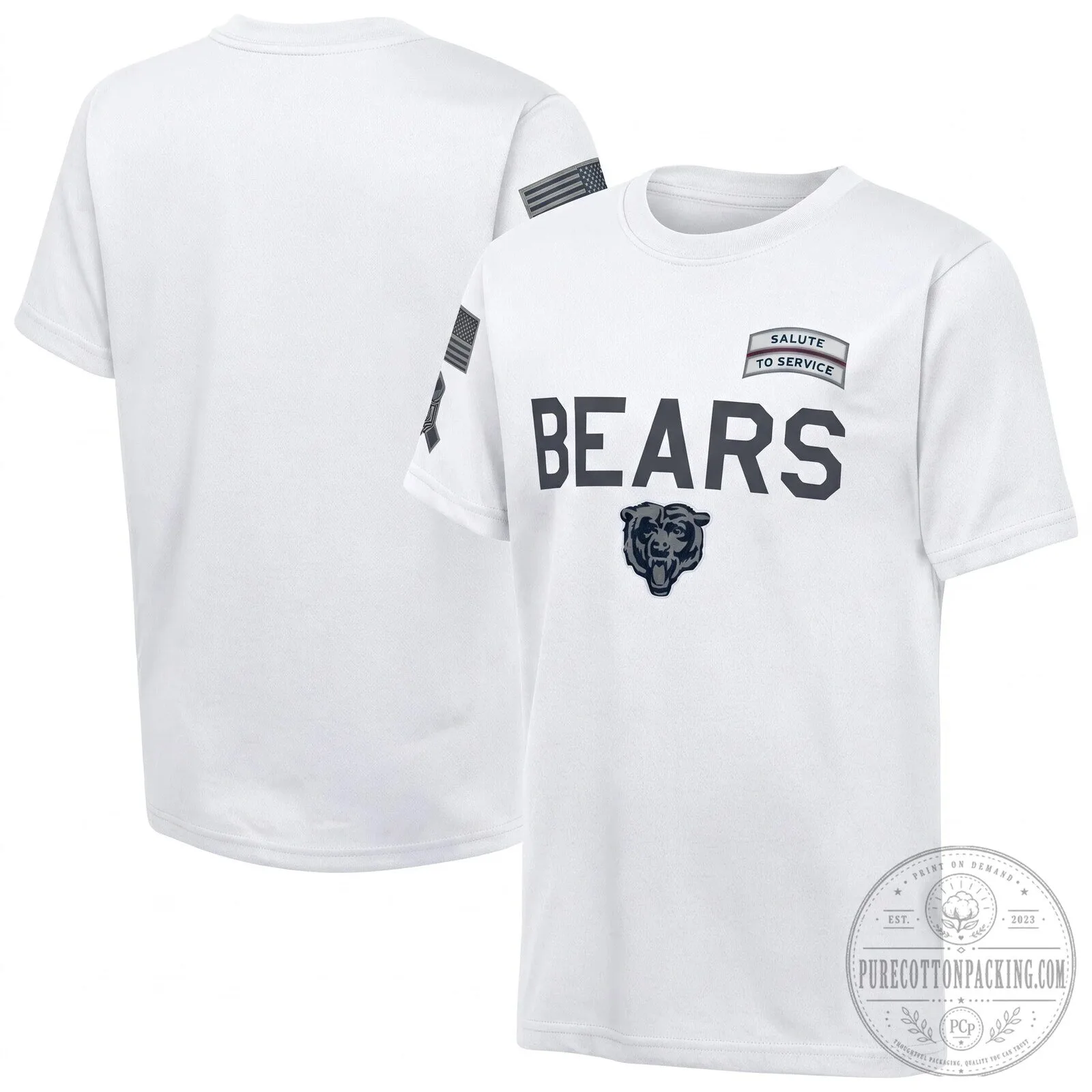 Chicago Bears Salute To Service 2026 Edition Military Green T-Shirt 10 Chicago Bears Salute To Service 2026 Edition Military Green T-Shirt