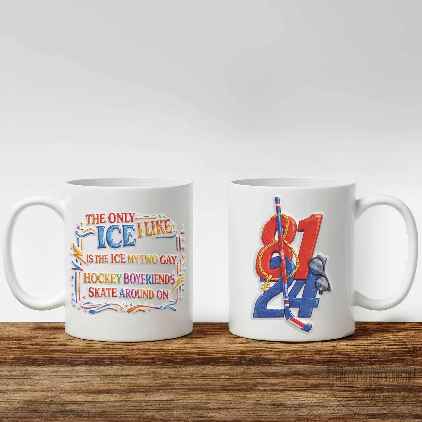 The Only Ice I Like Is My Two Gay Hockey Boyfriends Skate Around On Mug