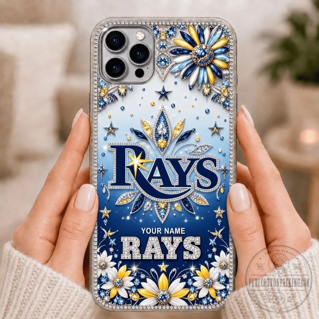 Tampa Bay Rays MLB Baseball Team Custom Name Phone Case for iPhone Tampa Bay Rays MLB Baseball Team Custom Name Phone Case for iPhone