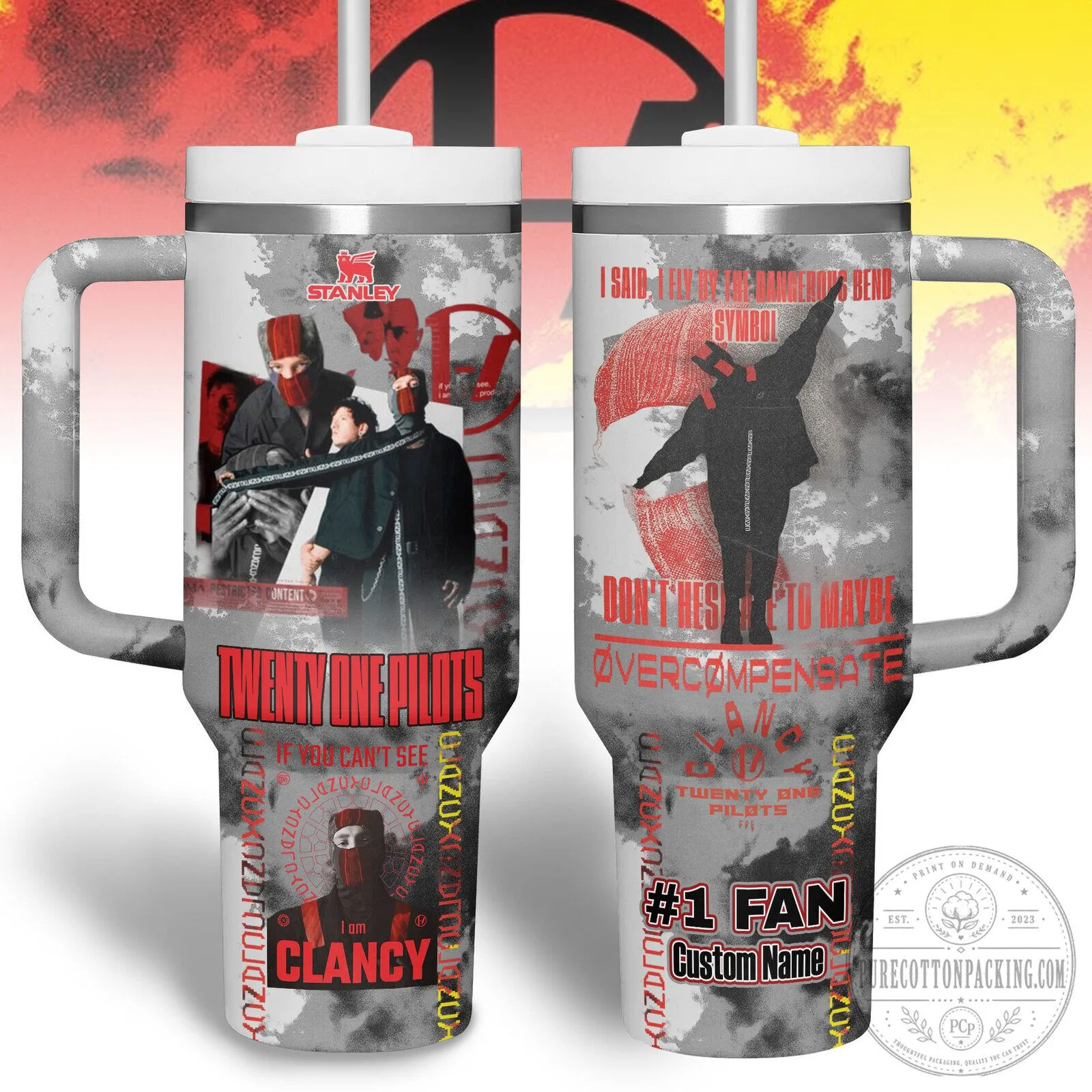 Twenty One Pilots Clancy Album Music Fan Art Insulated Travel Tumbler