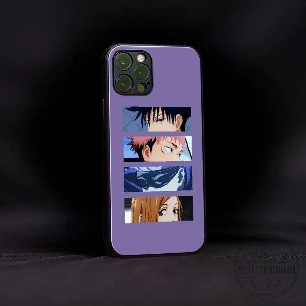 Jujutsu Kaisen Anime Character Eyes Purple iPhone Case