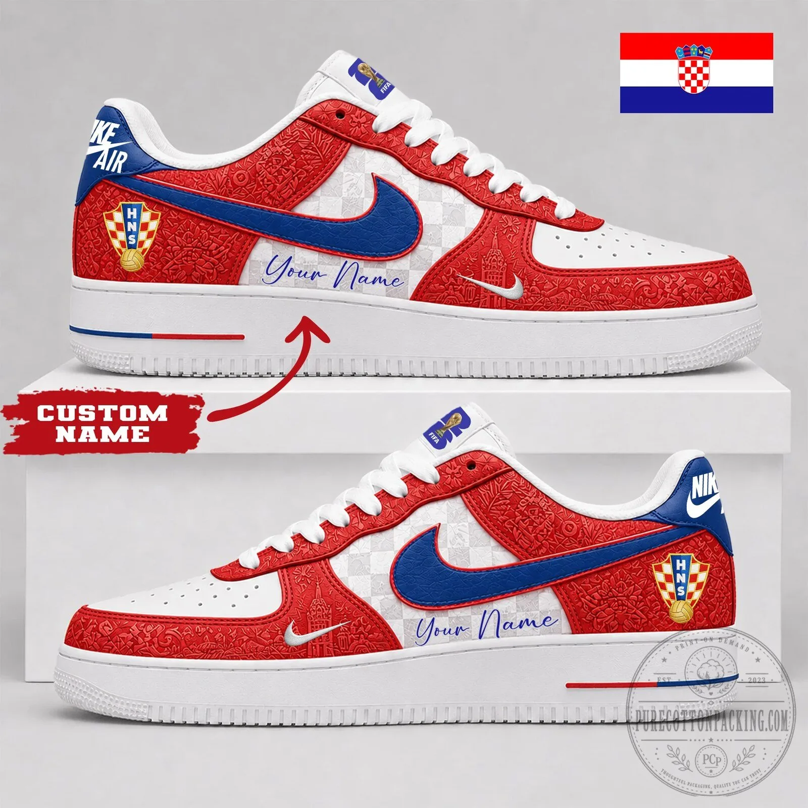 Croatia National Heritage Custom Name Air Force One Shoes 1 Croatia National Heritage Custom Name Air Force One Shoes