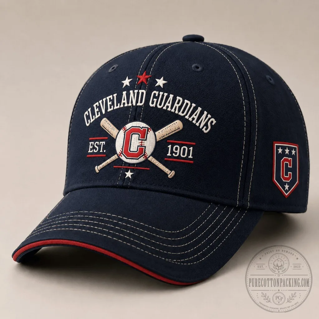 Cleveland Guardians Baseball Cap Hat with Embroidered Logo Cleveland Guardians Baseball Cap Hat with Embroidered Logo