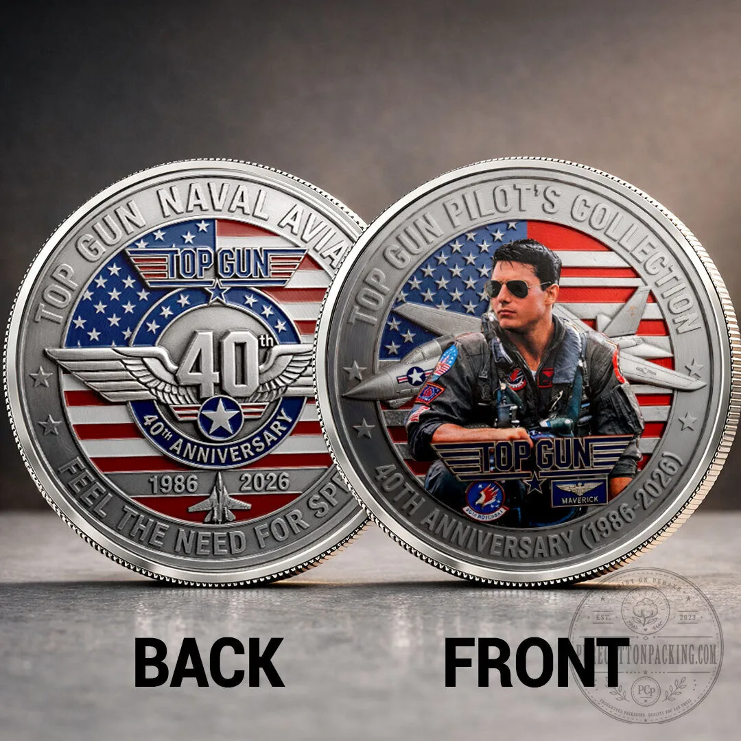 Top Gun Pilot's Collection 40th Anniversary Maverick Commemorative Coin 8 top gun pilot s collection 40th anniversary maverick commemorative coin gallery 2