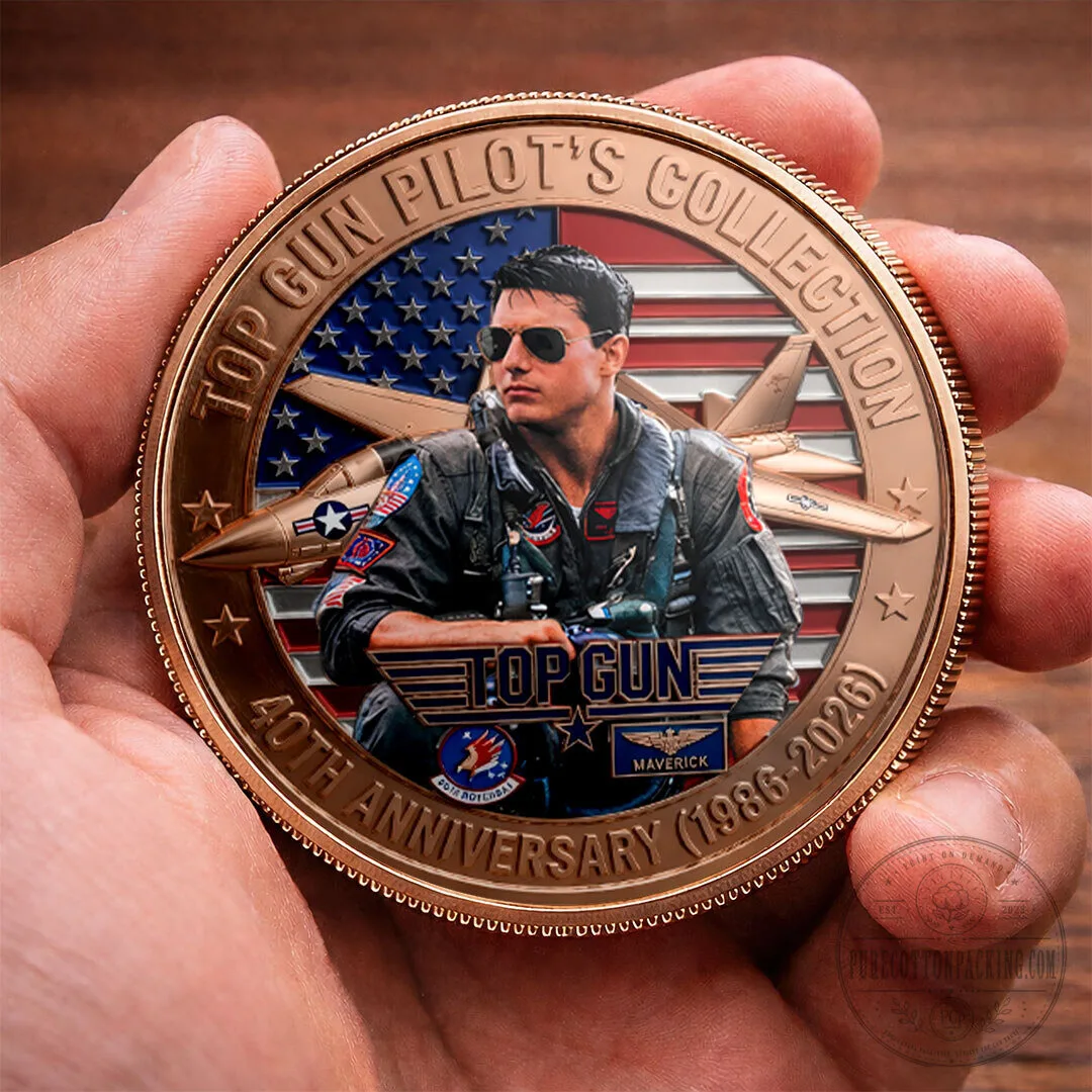 Top Gun Pilot's Collection 40th Anniversary Maverick Commemorative Coin 10 top gun pilot s collection 40th anniversary maverick commemorative coin gallery 4