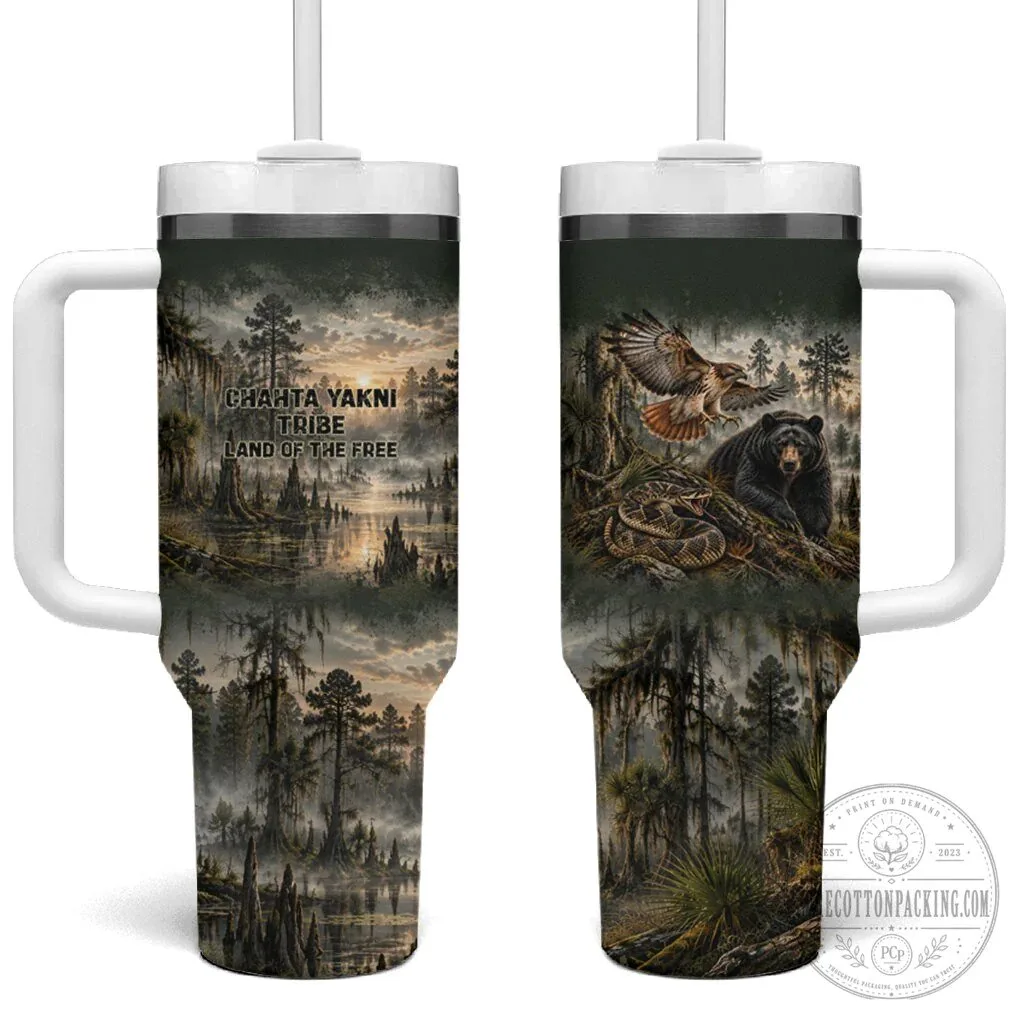 Chahta Yakni Tribe Native American Wildlife Forest Landscape Tumbler With Handle