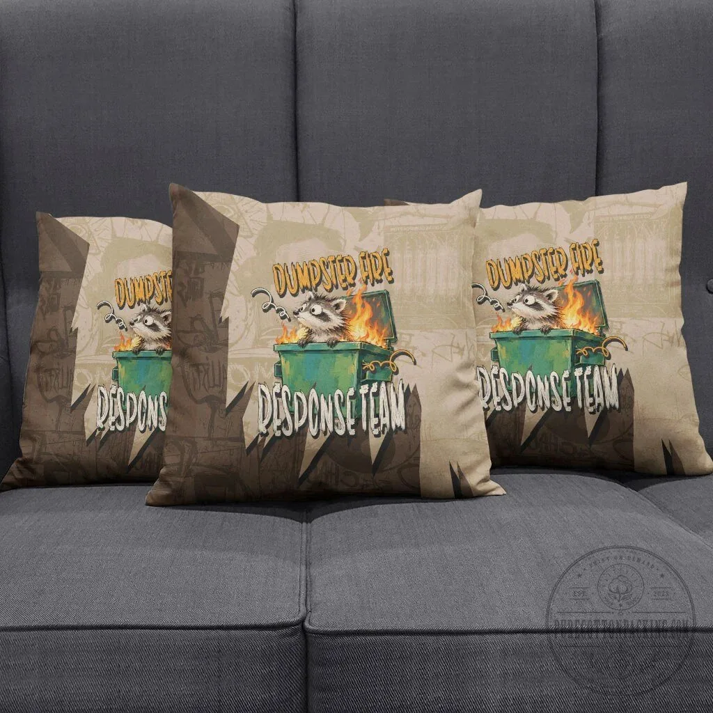 Dumpster Fire Response Team Raccoon Cartoon Vintage Grunge Collage Throw Pillow 7 Dumpster Fire Response Team Raccoon Cartoon Vintage Grunge Collage Throw Pillow