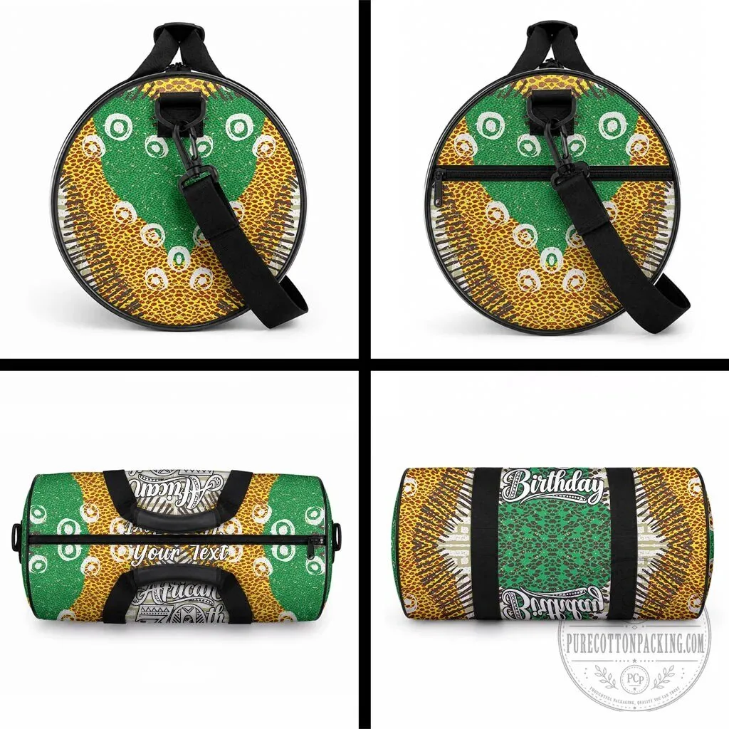 Personalized African 70th Birthday Tribal Animal Print Heritage Duffle Bag 7 Personalized African 70th Birthday Tribal Animal Print Heritage Duffle Bag