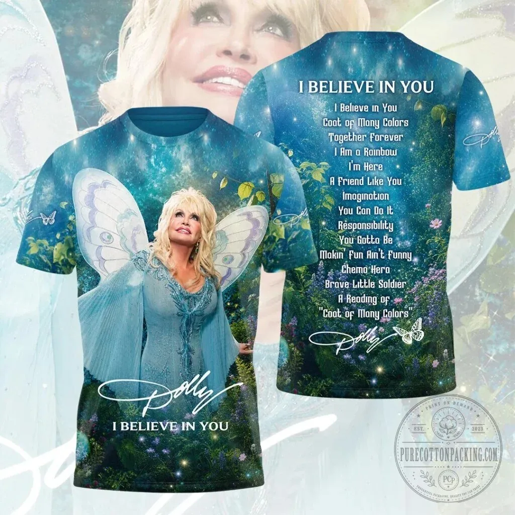 Dolly Parton I Believe in You Fairy Wings Graphic T-Shirt