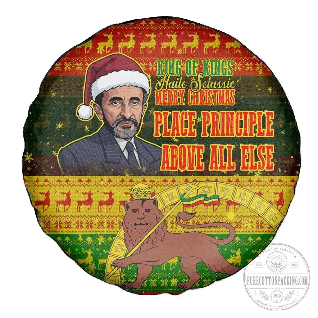 Haile Selassie King of Kings Merry Christmas Lion of Judah Spare Tire Cover 6 Haile Selassie King of Kings Merry Christmas Lion of Judah Spare Tire Cover
