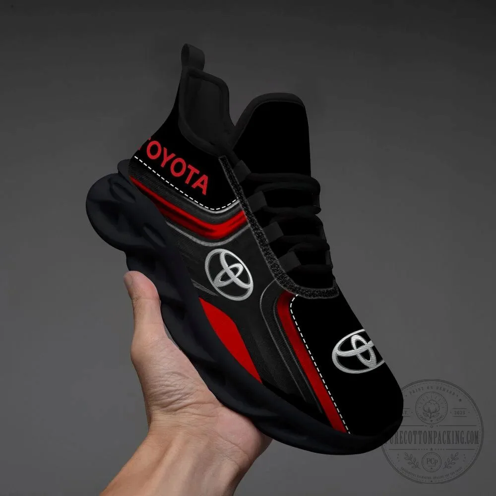 Toyota Max Soul Running Shoes, Black Red White Athletic Sneakers 12 Toyota Max Soul Running Shoes, Black Red White Athletic Sneakers