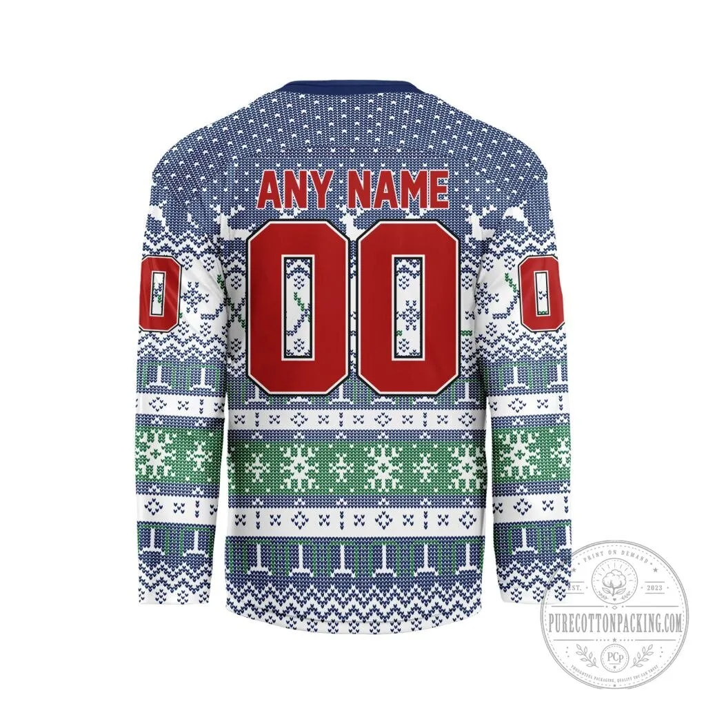 Vancouver Canucks Christmas Reindeer Holiday Ugly Sweater Long-Sleeve T-Shirt 3 Vancouver Canucks Christmas Reindeer Holiday Ugly Sweater Long-Sleeve T-Shirt