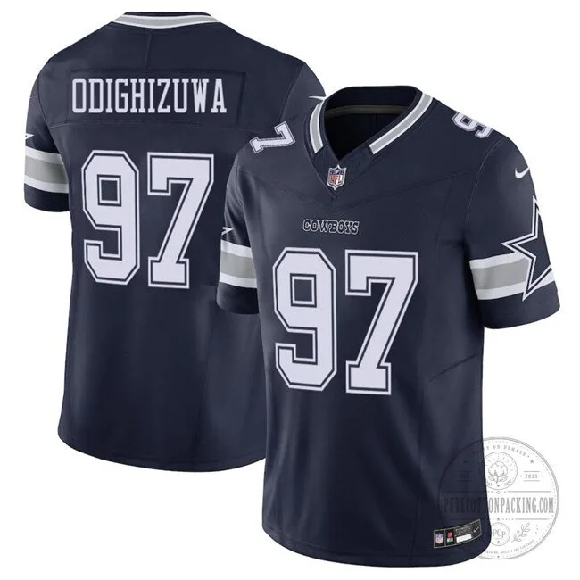 Dallas Cowboys Football Osa Odighizuwa Navy Blue Number 97 Game Day Football Jersey
