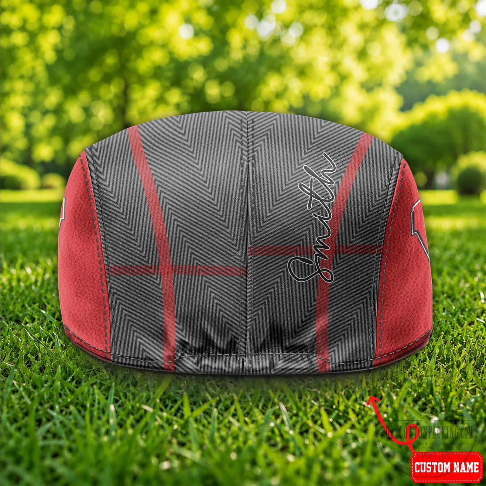 Wisconsin Badgers NCAA Plaid Golf Flat Cap 7 Wisconsin Badgers NCAA Plaid Golf Flat Cap