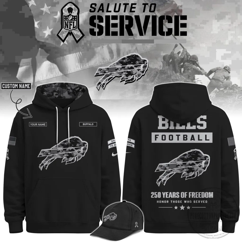 Veterans Day Football Hoodie - Buffalo Bills Salute To Service Edition Veterans Day Football Hoodie - Buffalo Bills Salute To Service Edition