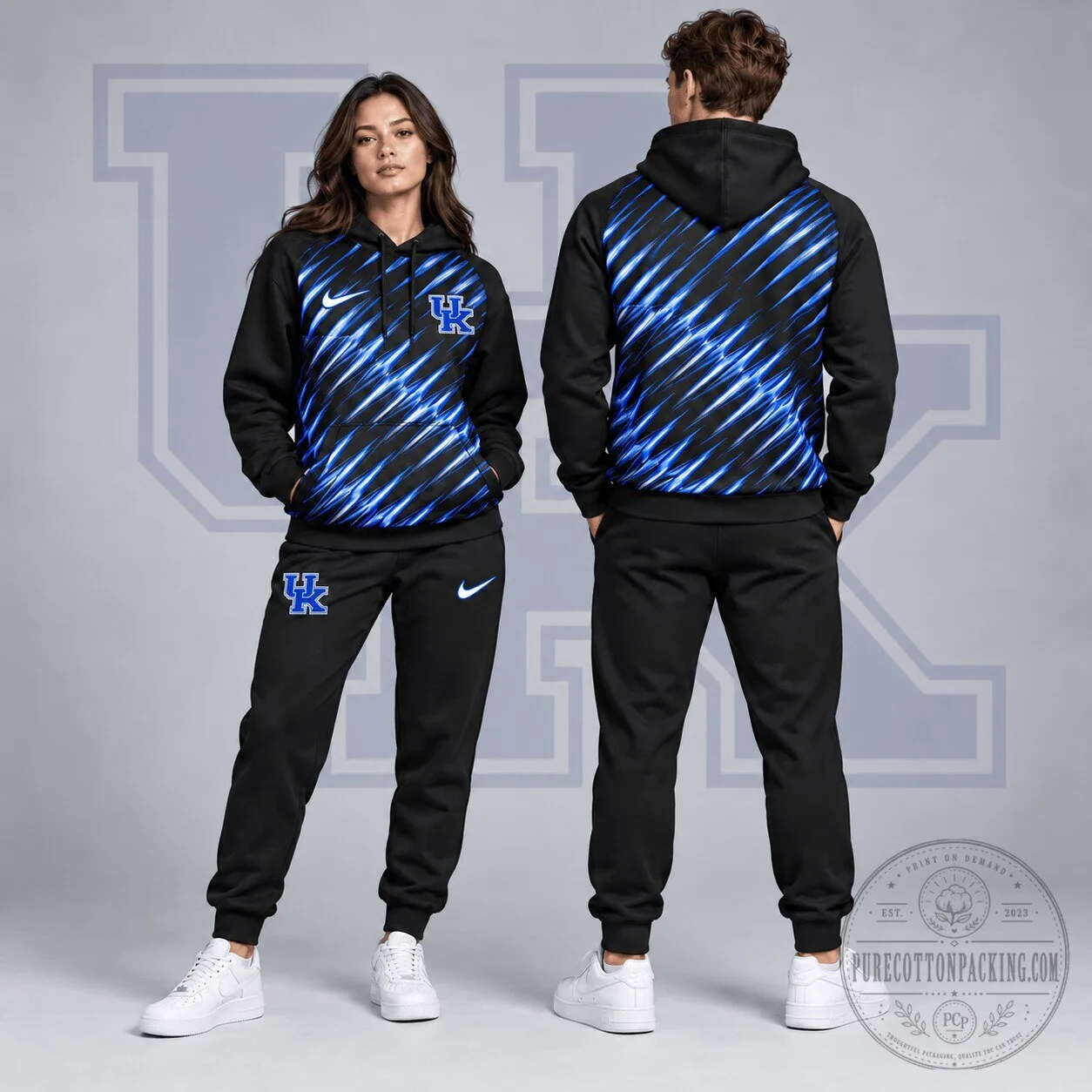 Kentucky Wildcats NCAA Velocity Streak Pullover Hoodie for Men and Women