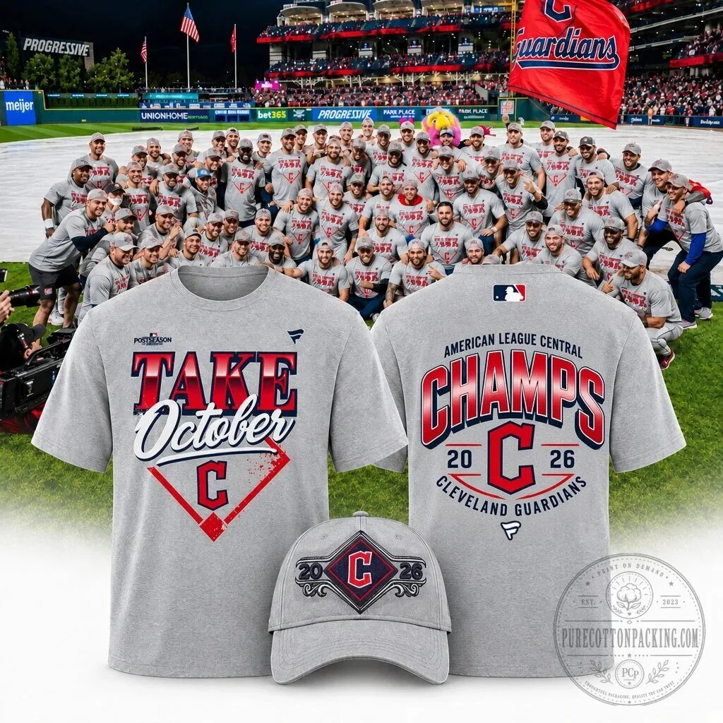 2026 American League Central Champs Take October T-Shirt - Cleveland Guardians