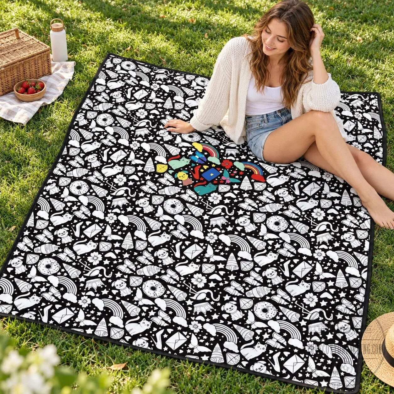 Color Your Own Washable Doodle Blanket with Markers, Creative Drawing Activity for Kids 17 Color Your Own Washable Doodle Blanket with Markers, Creative Drawing Activity for Kids
