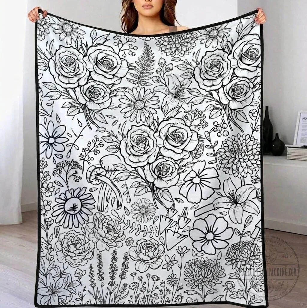 Color Your Own Washable Doodle Blanket with Markers, Creative Drawing Activity for Kids 23 Color Your Own Washable Doodle Blanket with Markers, Creative Drawing Activity for Kids