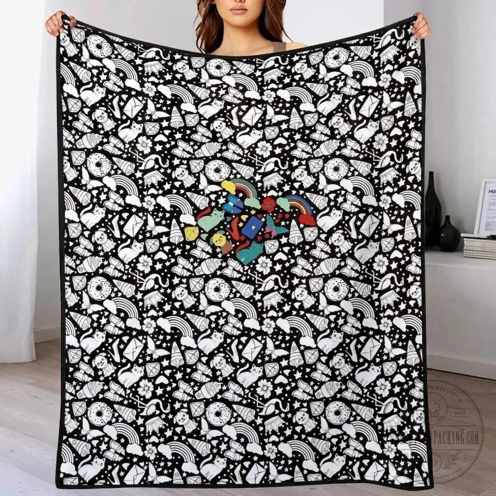 Color Your Own Washable Doodle Blanket with Markers, Creative Drawing Activity for Kids 24 Color Your Own Washable Doodle Blanket with Markers, Creative Drawing Activity for Kids