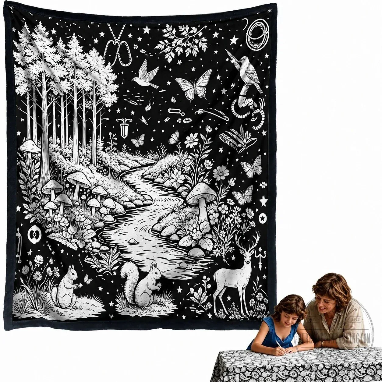 Color Your Own Washable Doodle Blanket with Markers, Creative Drawing Activity for Kids 31 Color Your Own Washable Doodle Blanket with Markers, Creative Drawing Activity for Kids