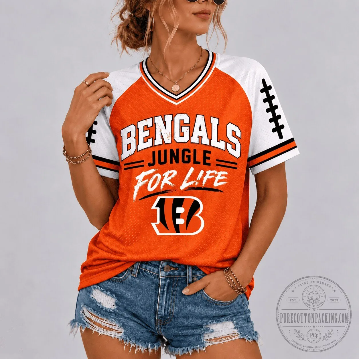 Cincinnati Bengals Jungle For Life Football Team Fan Jersey
