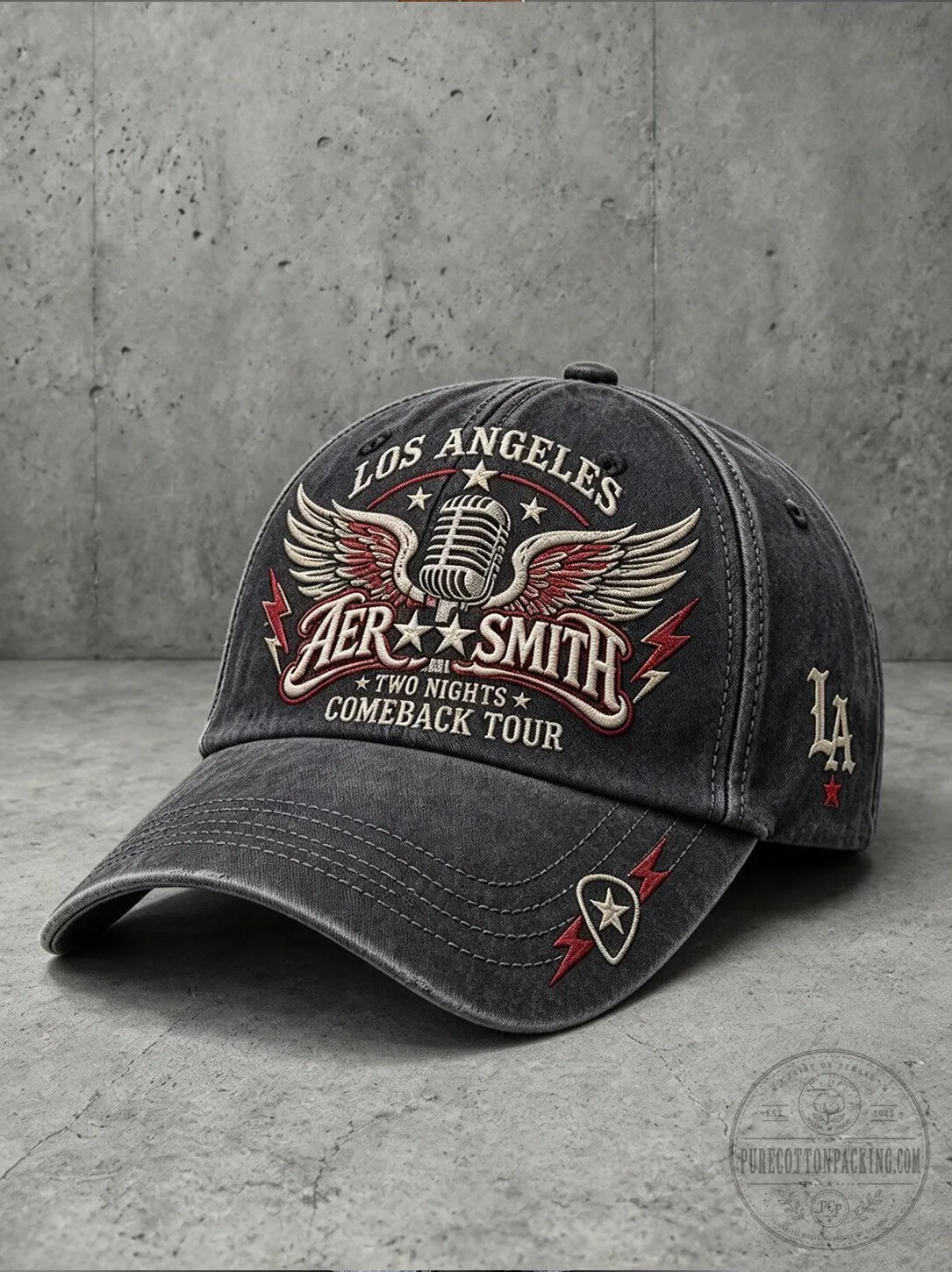 Aerosmith Los Angeles Comeback Tour Embroidered Baseball Cap Hat