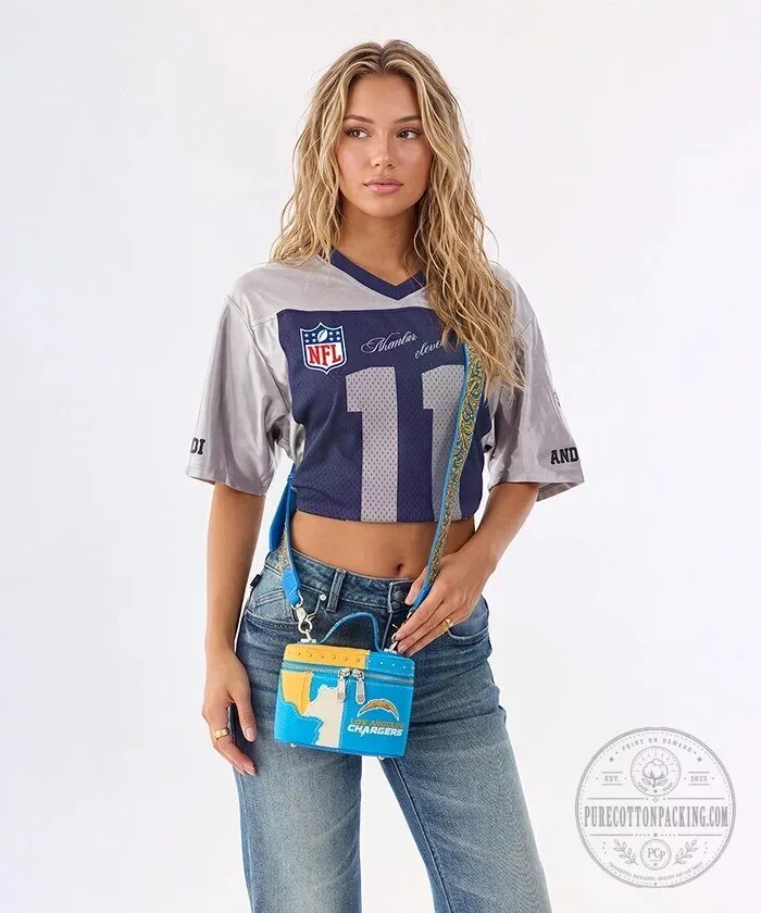 Los Angeles Chargers Football Team Western Canvas Crossbody Bag 7 Los Angeles Chargers Football Team Western Canvas Crossbody Bag