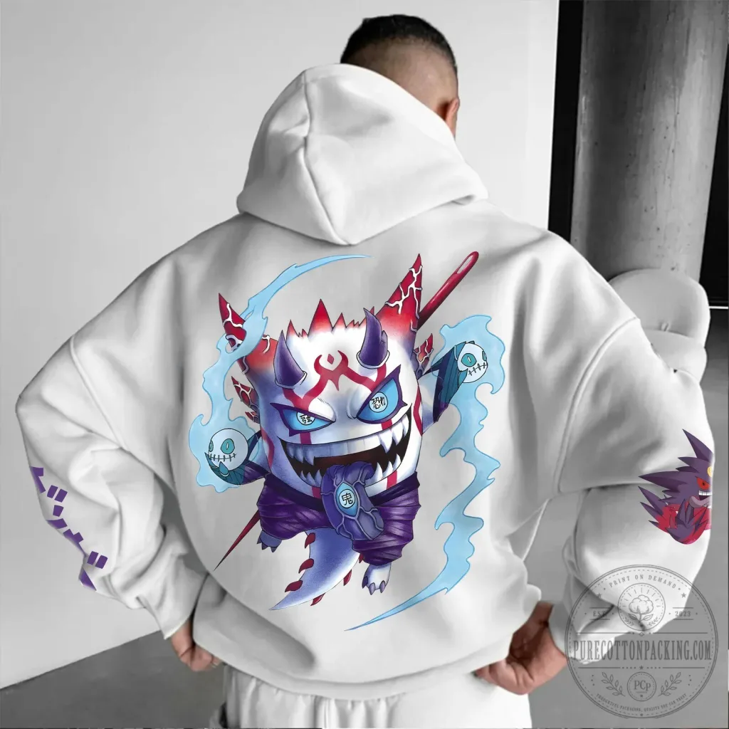 Japanese Oni Demon Ghost Monster Anime Graphic Streetwear Hoodie Japanese Oni Demon Ghost Monster Anime Graphic Streetwear Hoodie